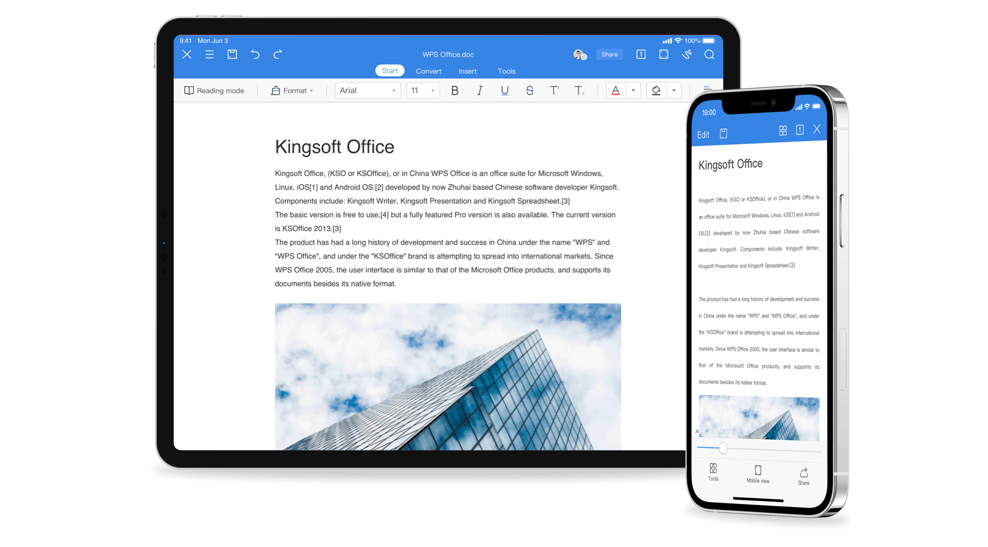 免費的全功能 iOS/iPadOS 版 Office 套件